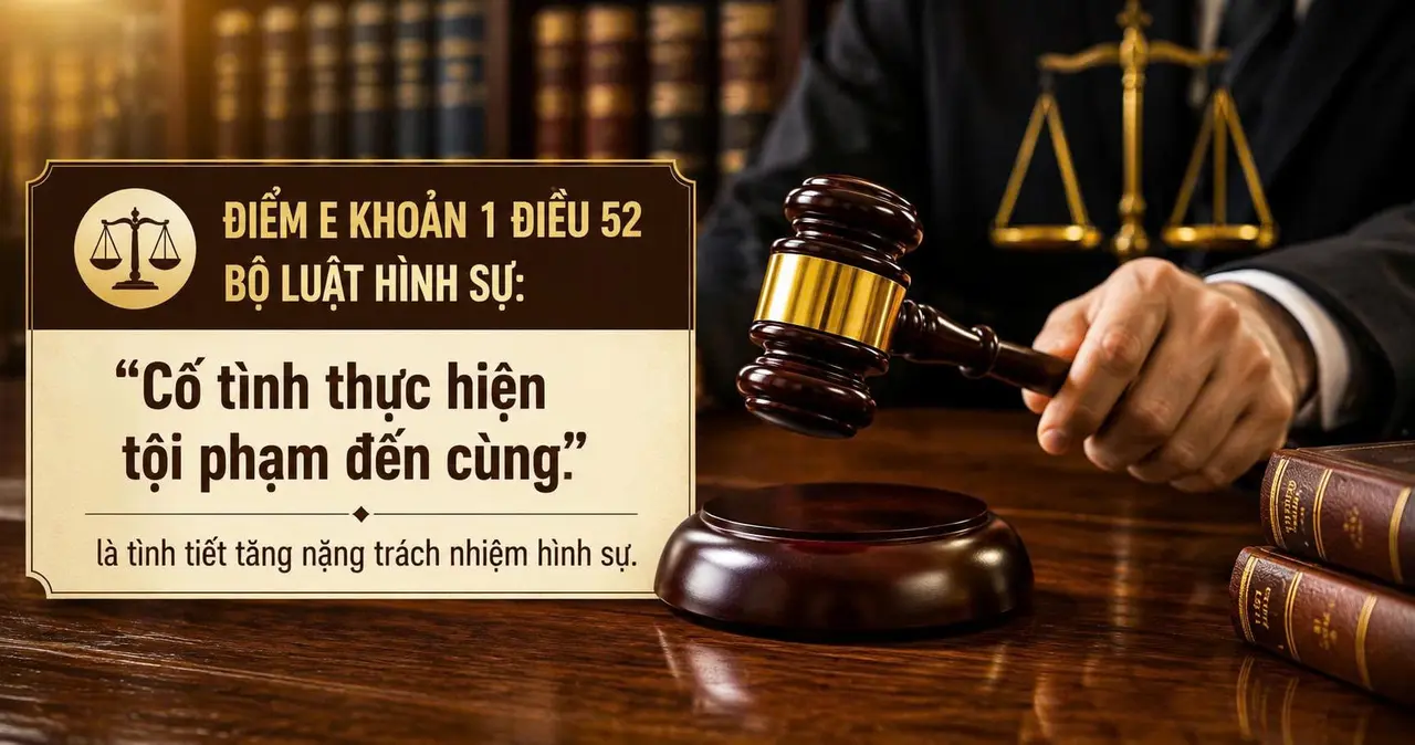 Án lệ xác định thế nào là cố tình thực hiện tội phạm đến cùng Án lệ xác định thế nào là cố tình thực hiện tội phạm đến cùng
