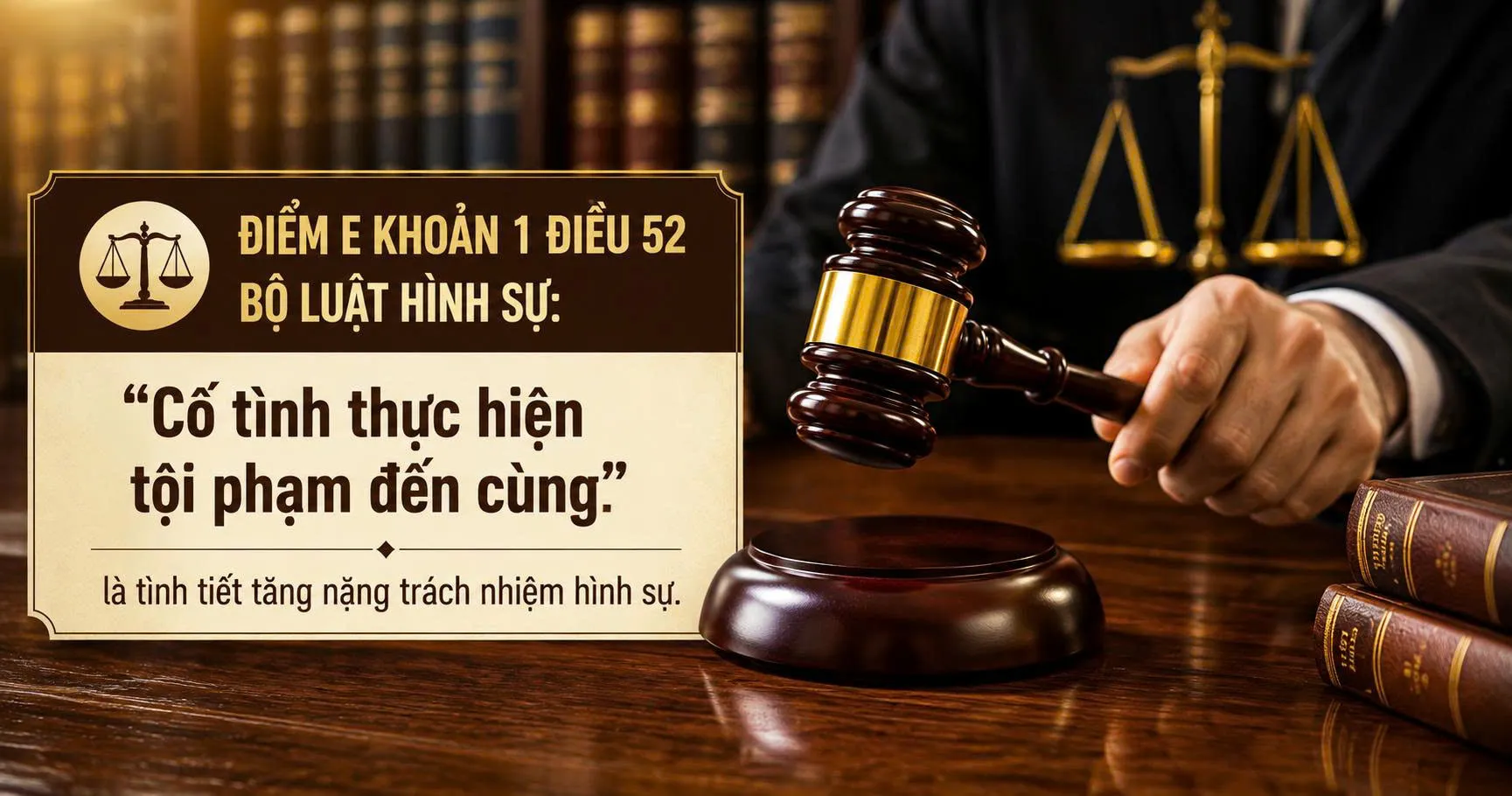 Án lệ xác định thế nào là cố tình thực hiện tội phạm đến cùng Án lệ xác định thế nào là cố tình thực hiện tội phạm đến cùng