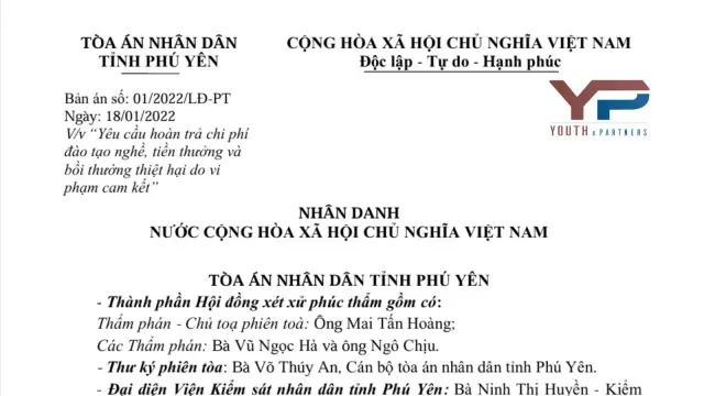 Tranh chấp hoàn trả chi phí đào tạo và các bản án thực tiễn