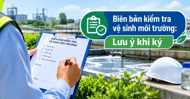 Biên bản kiểm tra vệ sinh môi trường: Lưu ý khi ký