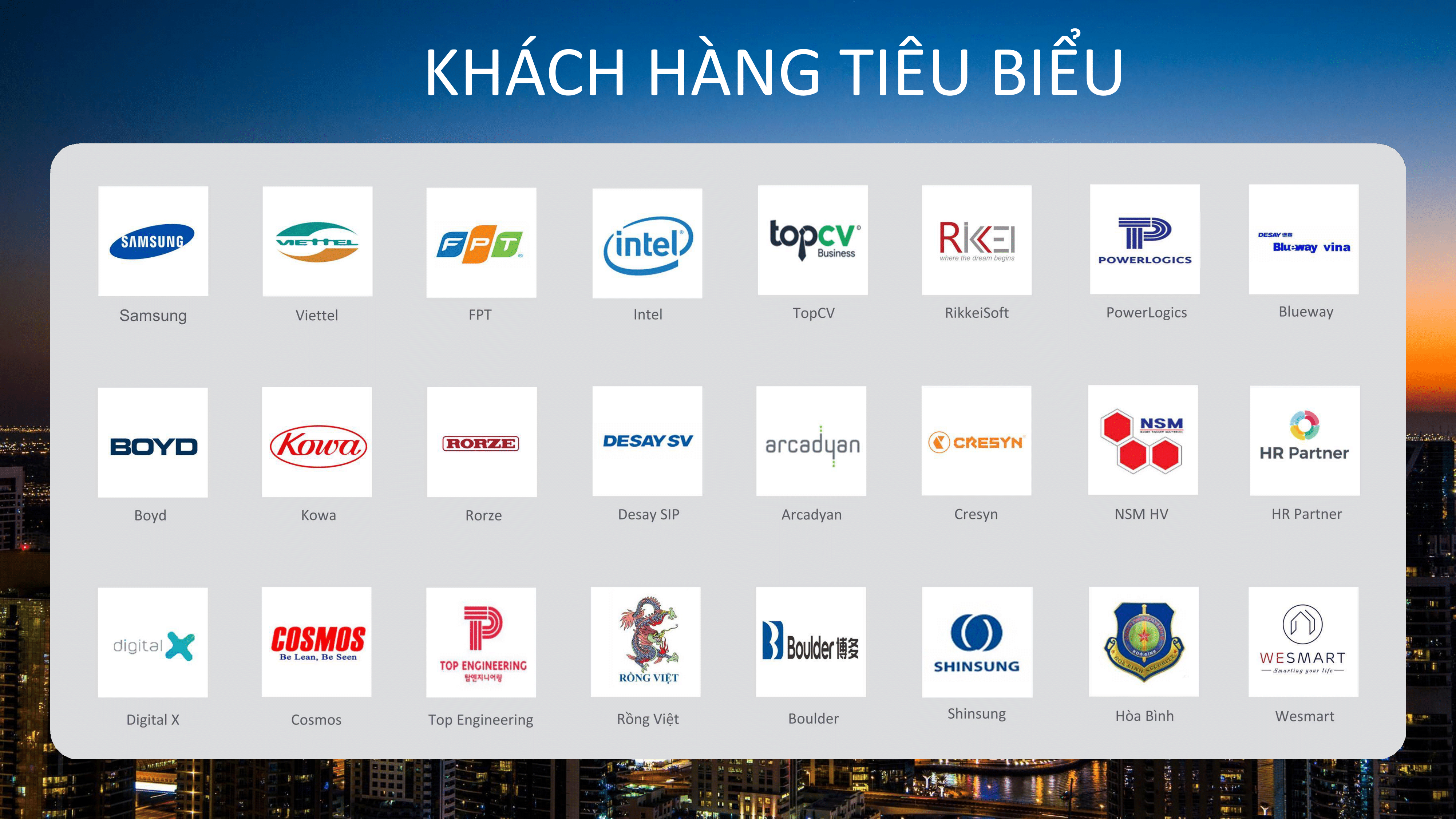 Các Khách Hàng tiêu biểu sử dụng dịch vụ tư vấn pháp luật thường xuyên của Y&P Law firm