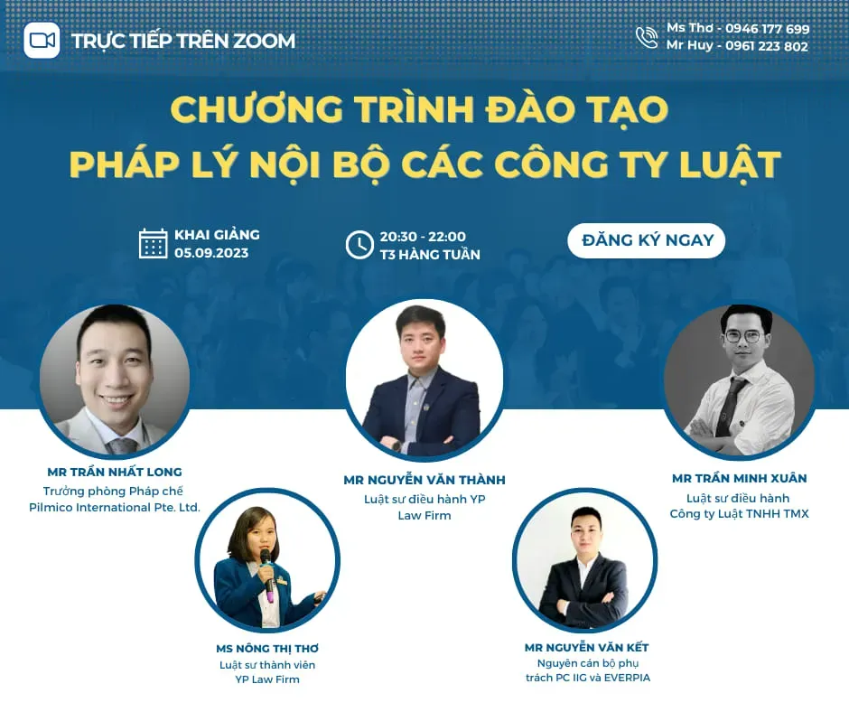 Chương trình đào tạo do Luật sư tư vấn pháp lý cho doanh nghiệp Trần Nhất Long tham gia
