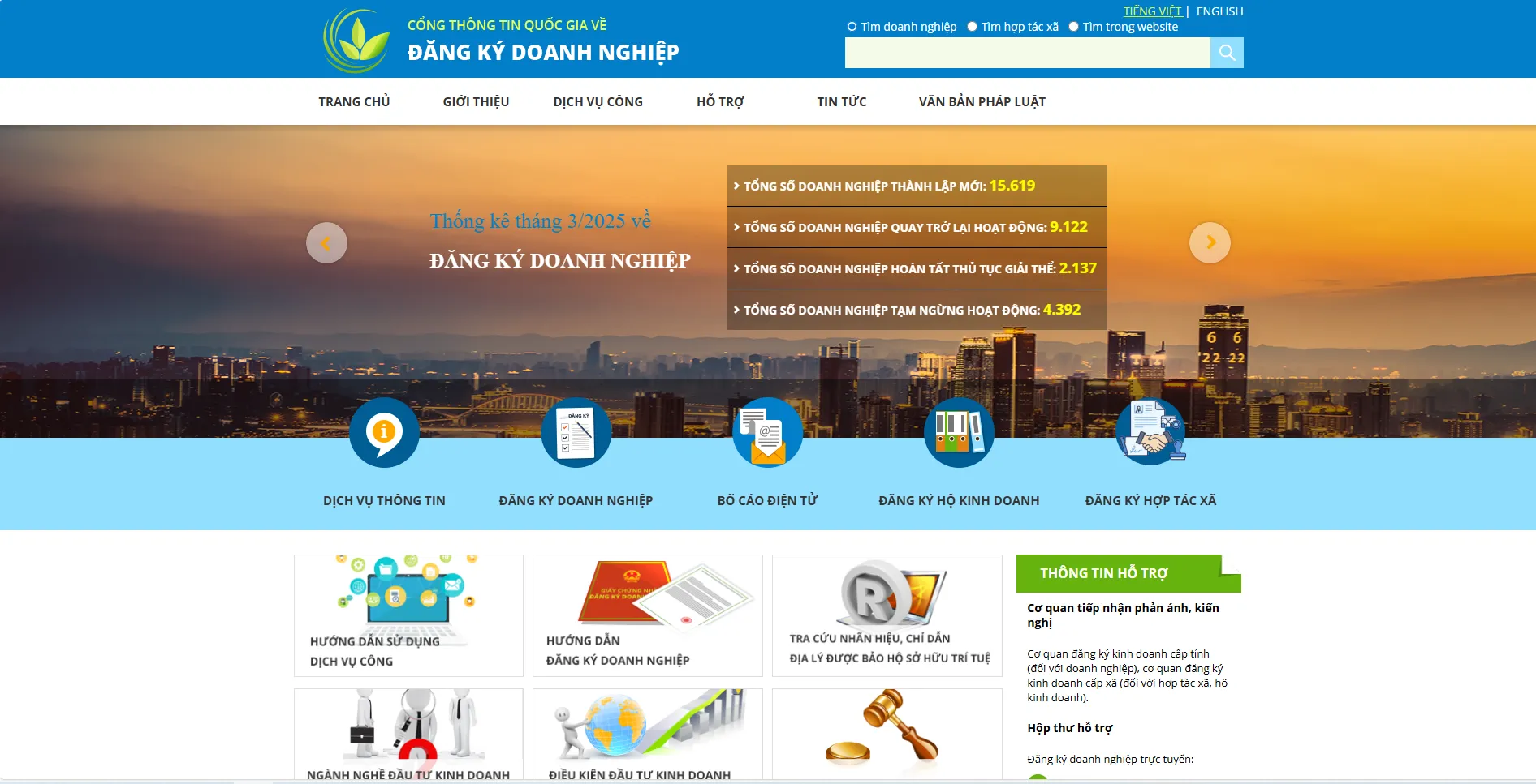 Công ty ở Từ Sơn nộp hồ sơ điều chỉnh đăng ký doanh nghiệp trên cổng thông tin quốc gia