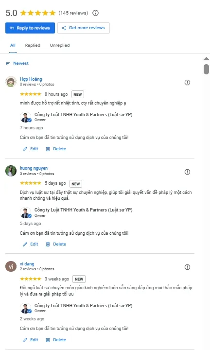 Đánh giá của khách hàng cho luật sư Tuyên Quang