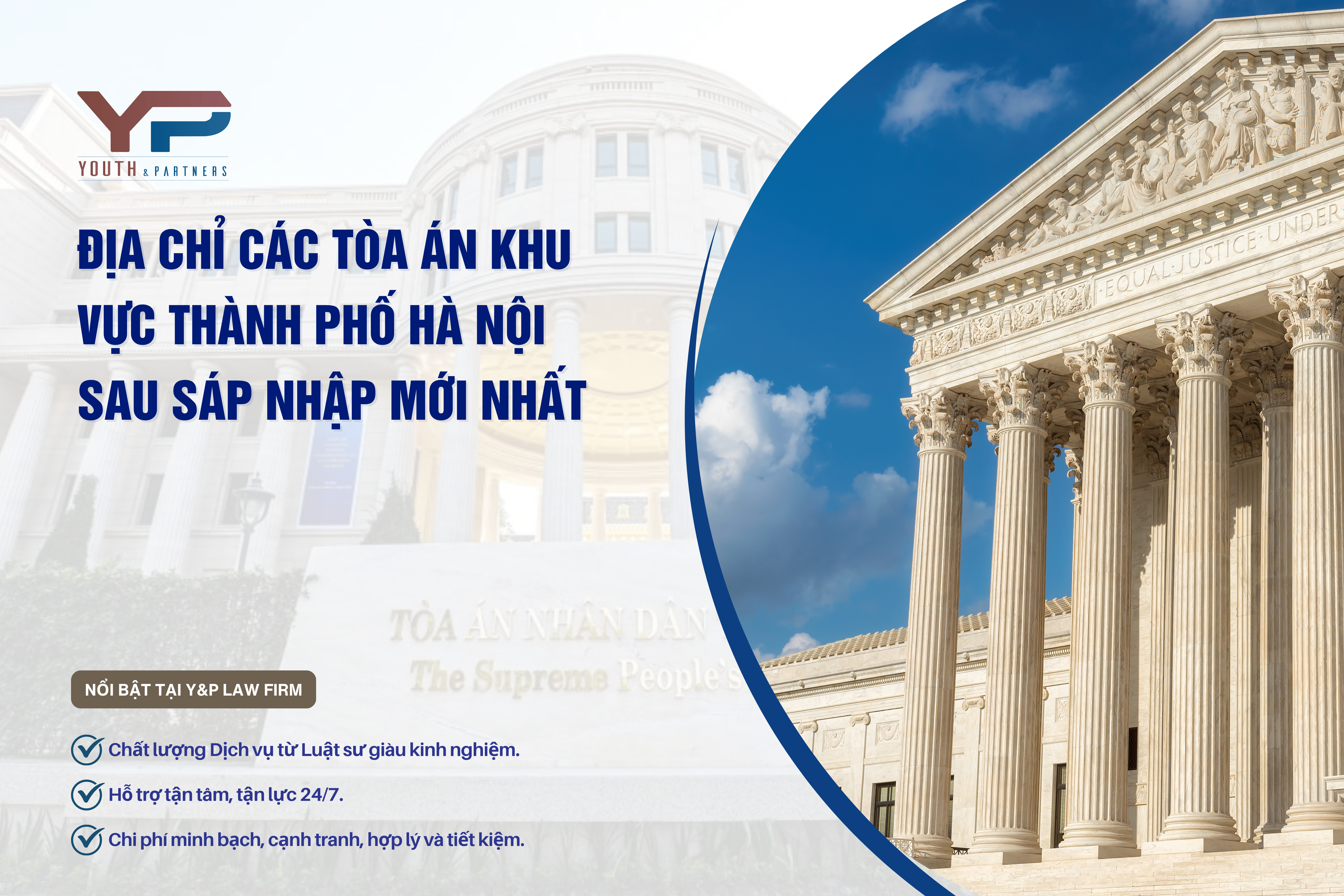 Địa chỉ các Tòa án khu vực thành phố Hà Nội sau sáp nhập mới nhất