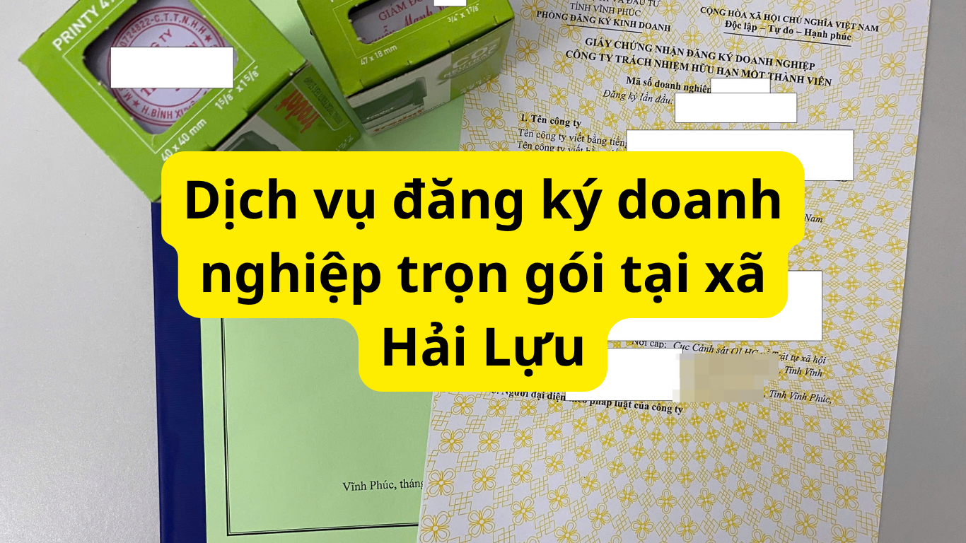 Dịch vụ đăng ký doanh nghiệp trọn gói – tư vấn, soạn hồ sơ, nộp và nhận kết quả nhanh chóng. Hỗ trợ toàn quốc, đảm bảo đúng luật, tiết kiệm thời gian.