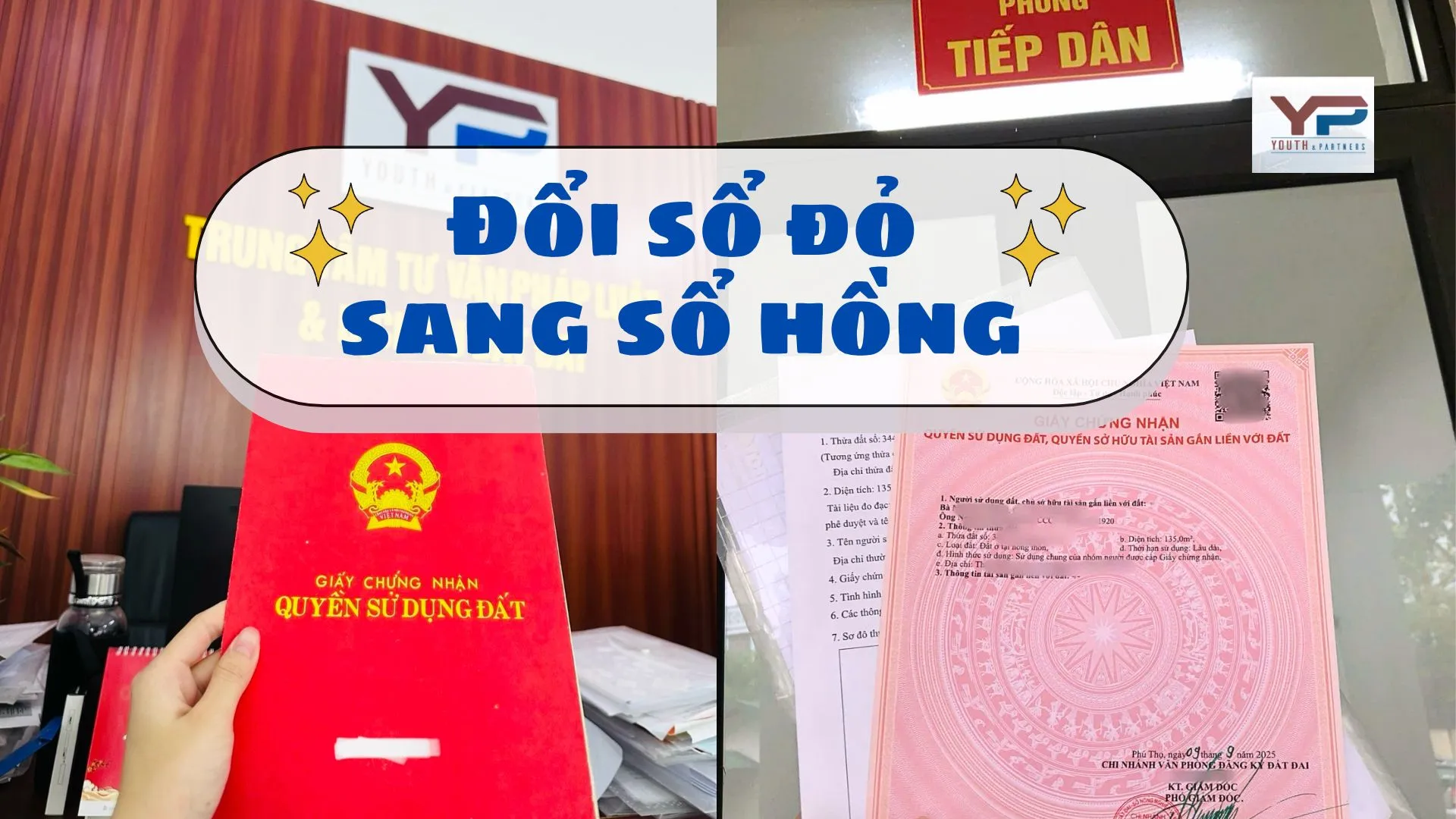 Dịch vụ đổi sổ đỏ sang sổ hồng nhanh chóng tại xã Vĩnh Phú