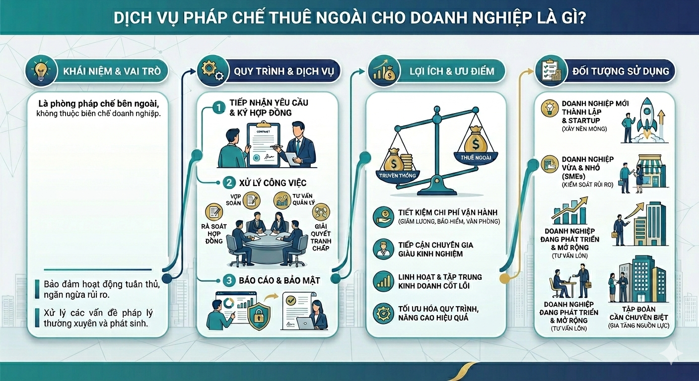 Dịch vụ pháp chế thuê ngoài cho doanh nghiệp là gì