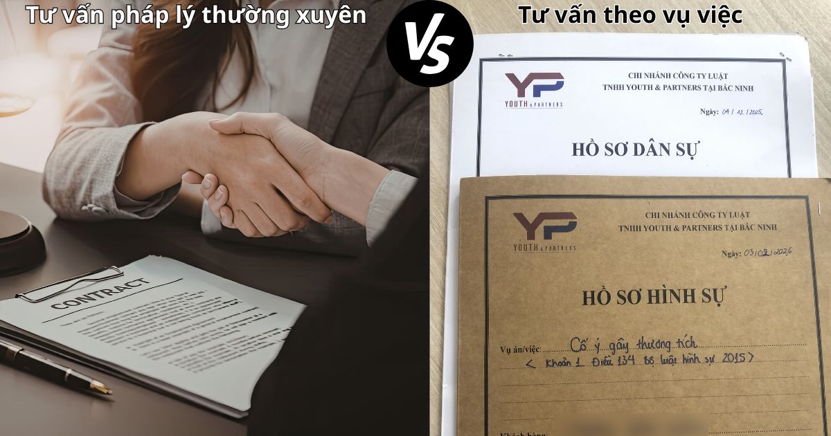 Dịch vụ tư vấn pháp lý thường xuyên khác với tư vấn theo vụ việc