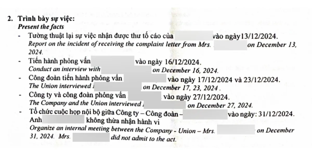 Diễn biến phiên họp xử lý kỷ luật về quấy rối tình dục nơi làm việc
