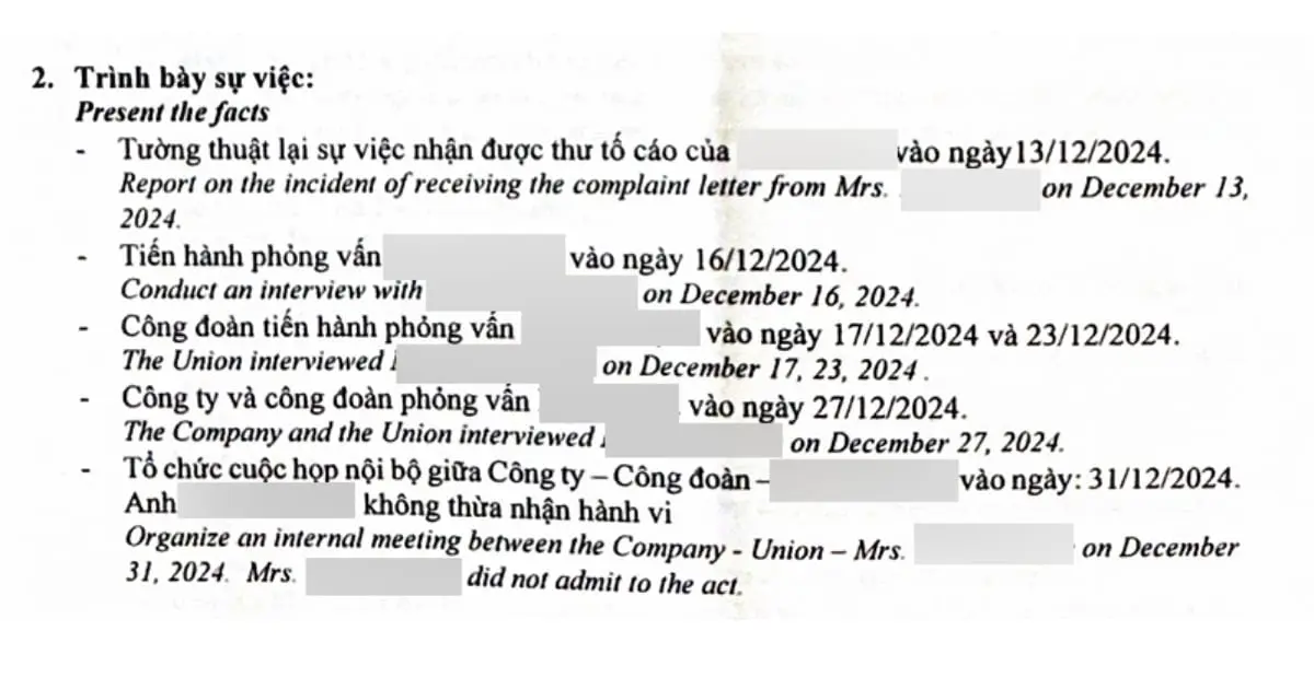 Diễn biến phiên họp xử lý kỷ luật về quấy rối tình dục tại nơi làm việc Diễn biến phiên họp xử lý kỷ luật về quấy rối tình dục tại nơi làm việc