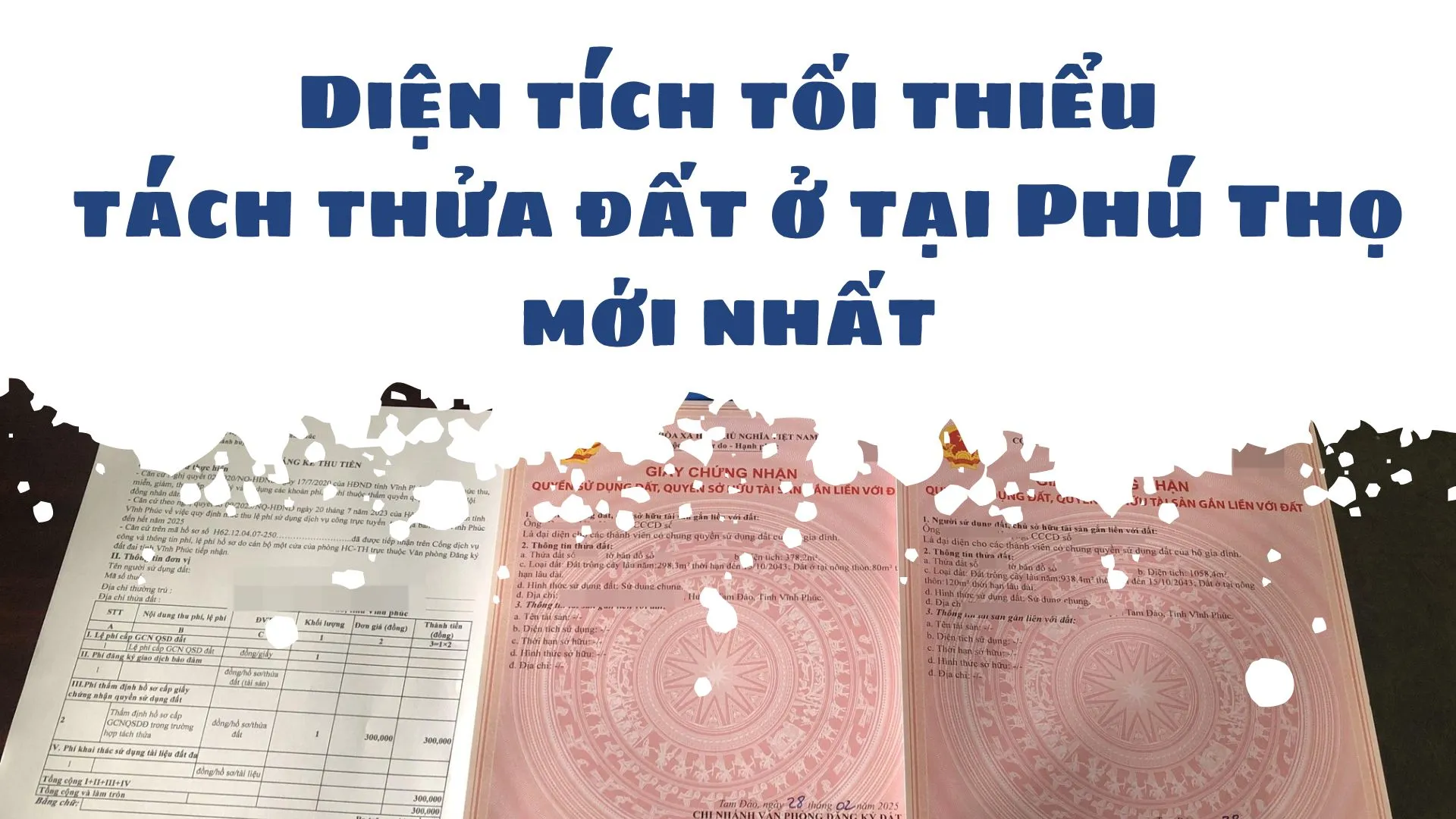 Diện tích tối thiểu tách thửa đất ở tại Phú Thọ