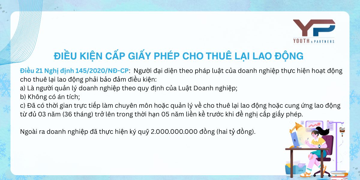 Điều kiện cấp giấy phép cho thuê lại lao động