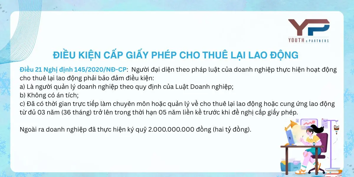 Điều kiện cấp giấy phép cho thuê lại lao động Điều kiện cấp giấy phép cho thuê lại lao động