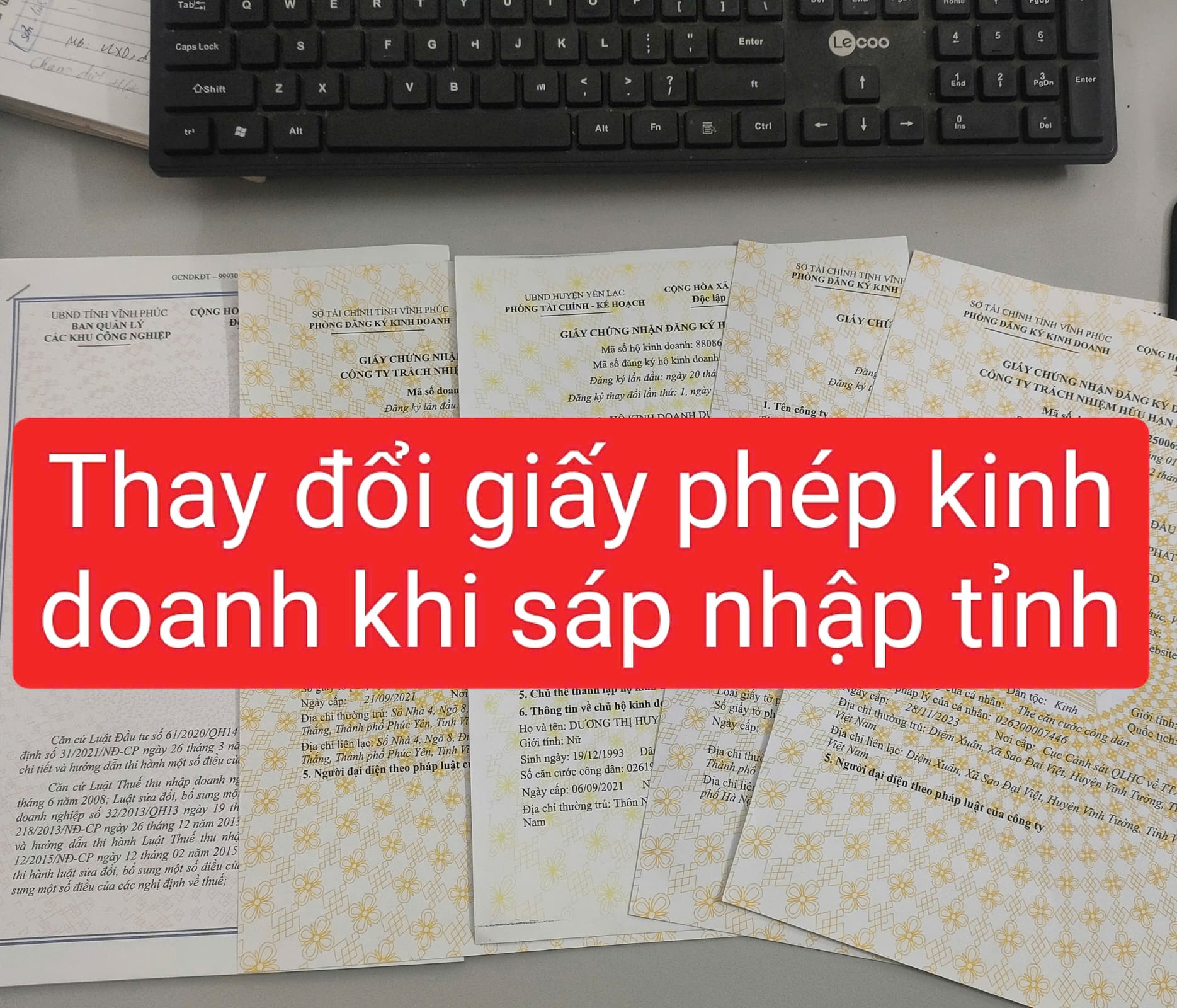 doanh nghiệp cần làm gì khi sáp nhập tỉnh thay đổi giấy phép kinh doanh