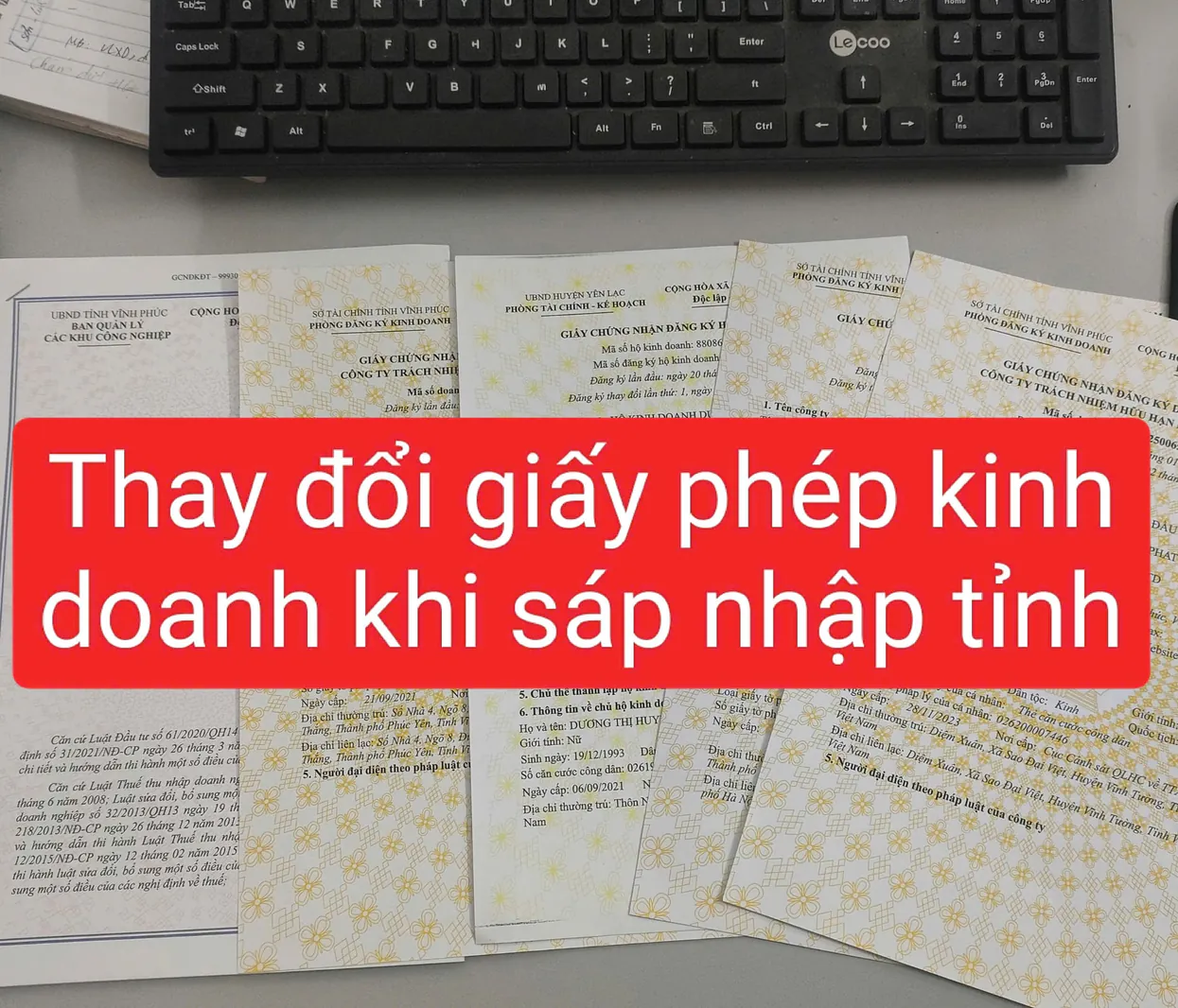 doanh nghiệp cần làm gì khi sáp nhập tỉnh thay đổi giấy phép kinh doanh
