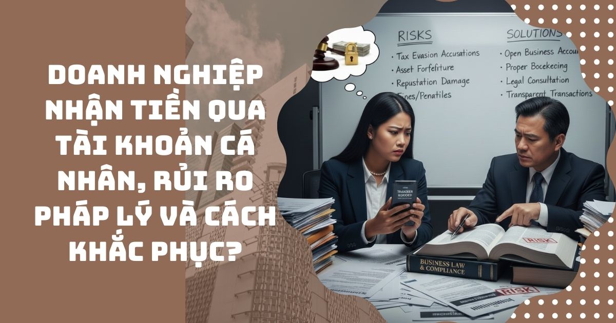 Doanh nghiệp nhận tiền qua tài khoản cá nhân, rủi ro pháp lý và cách khắc phục?