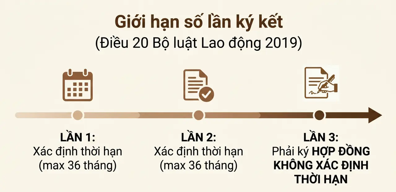 Giới hạn số lần ký kết hợp đồng lao động Giới hạn số lần ký kết hợp đồng lao động