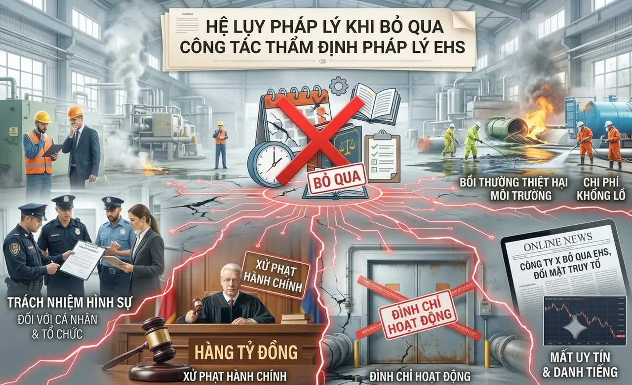 Hệ lụy pháp lý khi bỏ qua thẩm định EHS