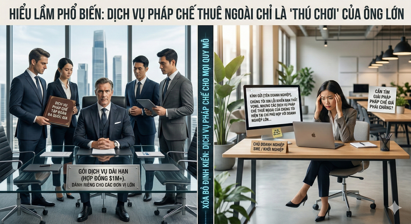Hiểu lầm về dịch vụ pháp chế thuê ngoài