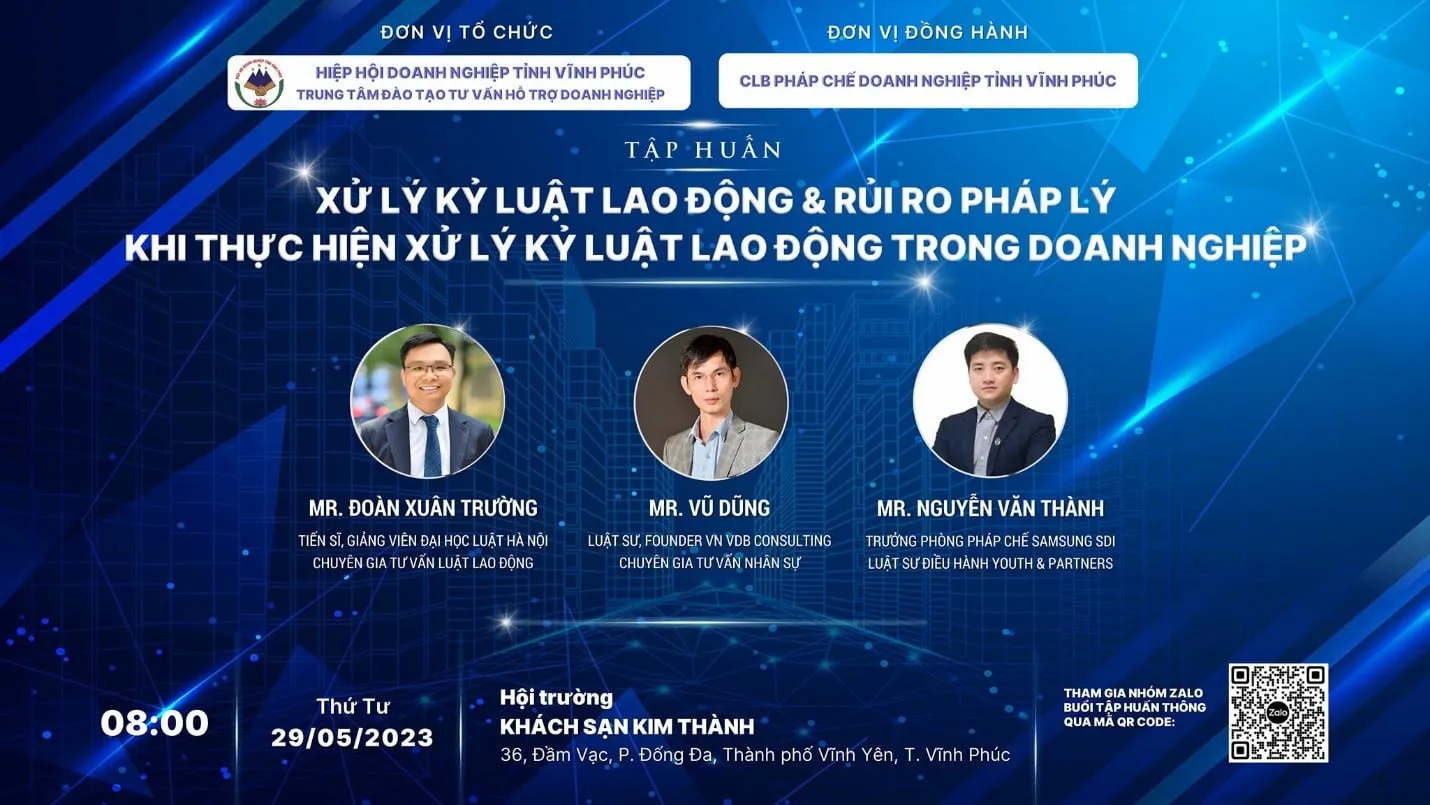 Hội thảo pháp lý về quy trình xử lý kỷ luật lao động