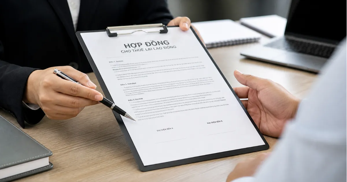 Hợp đồng cho thuê lại lao động là thỏa thuận giữa doanh nghiệp cung ứng lao động và doanh nghiệp có nhu cầu sử dụng lao động
