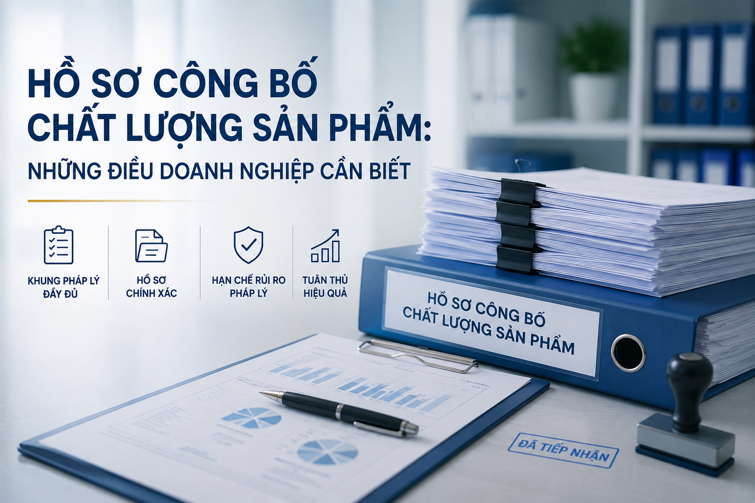 Hồ sơ công bố chất lượng sản phẩm gồm những gì? Tìm hiểu quy định pháp luật, thành phần hồ sơ, rủi ro thường gặp và lưu ý doanh nghiệp cần biết.