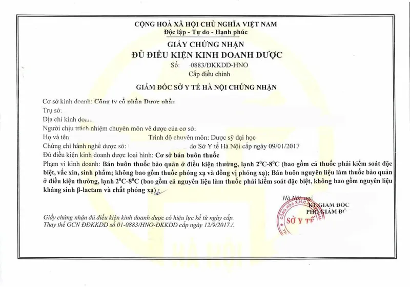 Kết quả giấy phép kinh doanh được cho khách hàng
