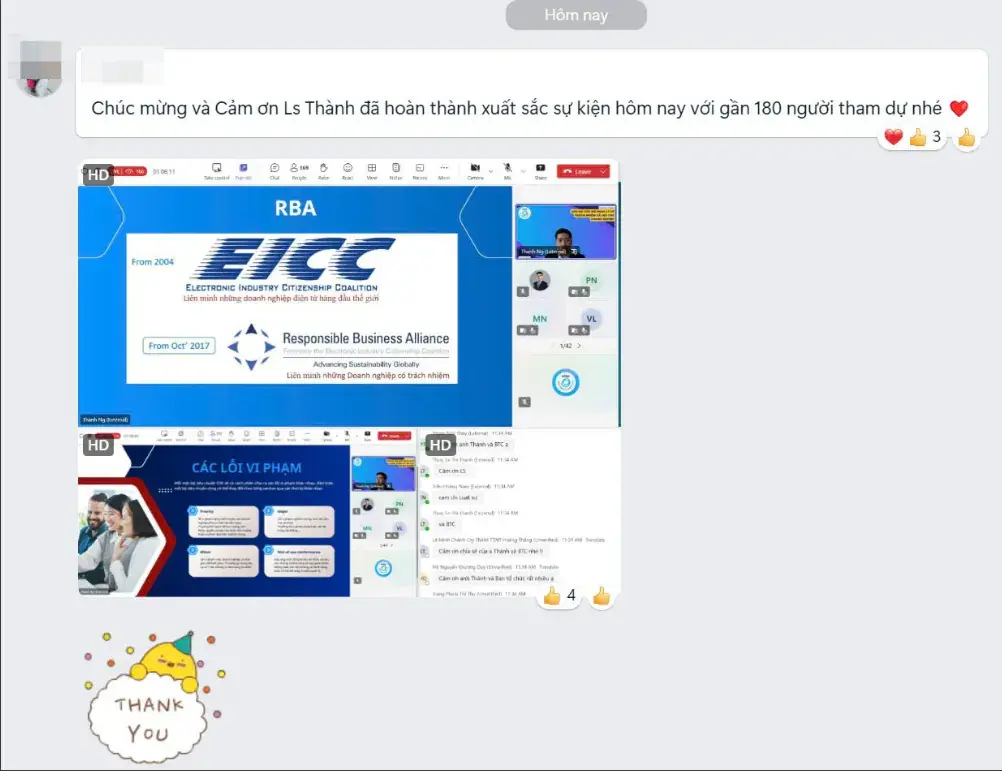 Lời chúc mừng từ ban tổ chức gửi đến diễn giả trong buổi hội thảo về trách nhiệm xã hội của doanh nghiệp Lời chúc mừng từ ban tổ chức gửi đến diễn giả trong buổi hội thảo về trách nhiệm xã hội của doanh nghiệp