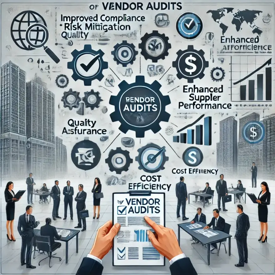 Lợi ích của việc Audit Vendor không chỉ nâng cao chất lượng dịch vụ mà còn đảm bảo đối tác tuân thủ trách nhiệm xã hội doanh nghiệp và tiêu chuẩn môi trường. 