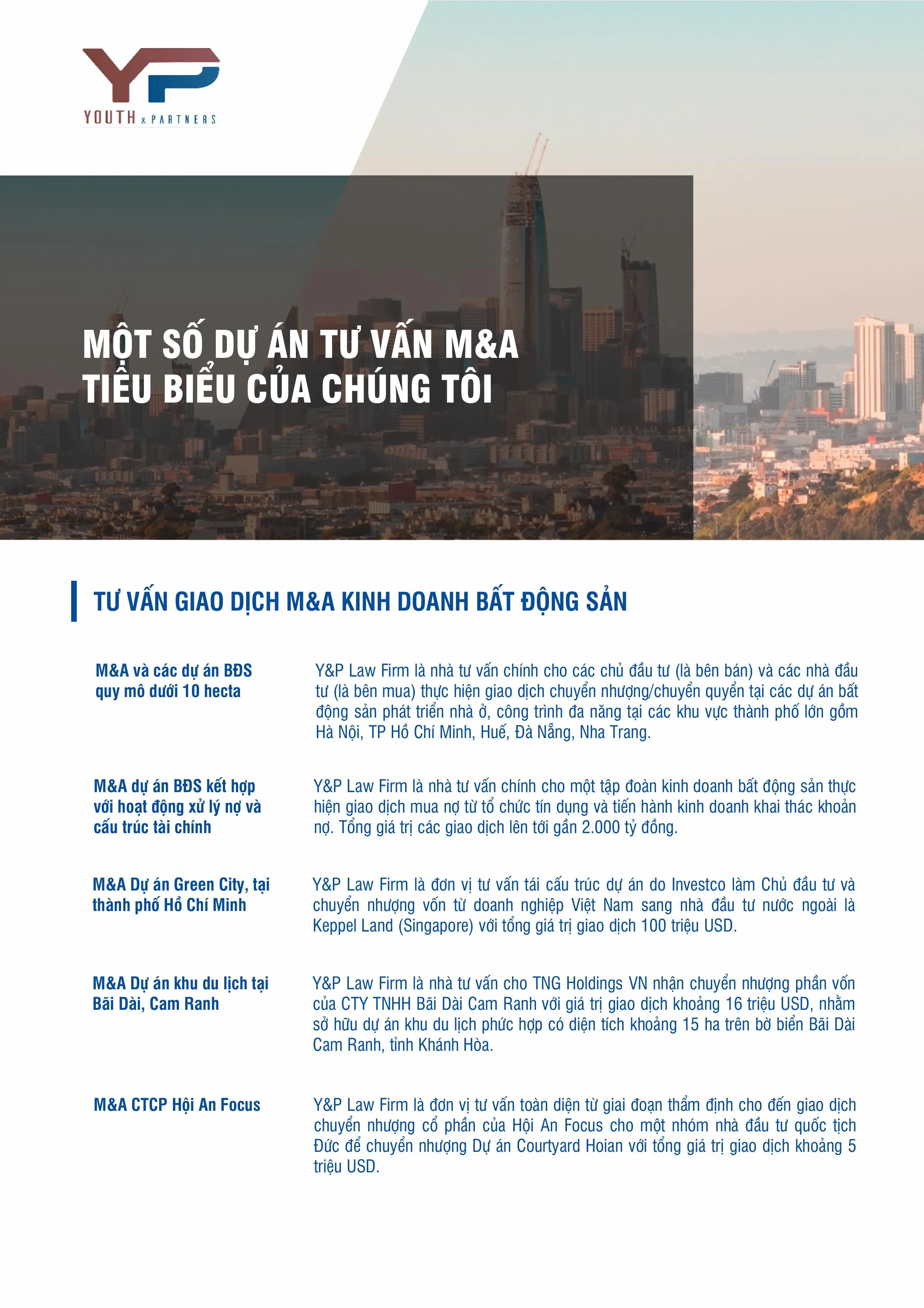 Một số dự án tiêu biểu của luật sư doanh nghiệp phường Nếnh Một số dự án tiêu biểu của luật sư doanh nghiệp phường Nếnh