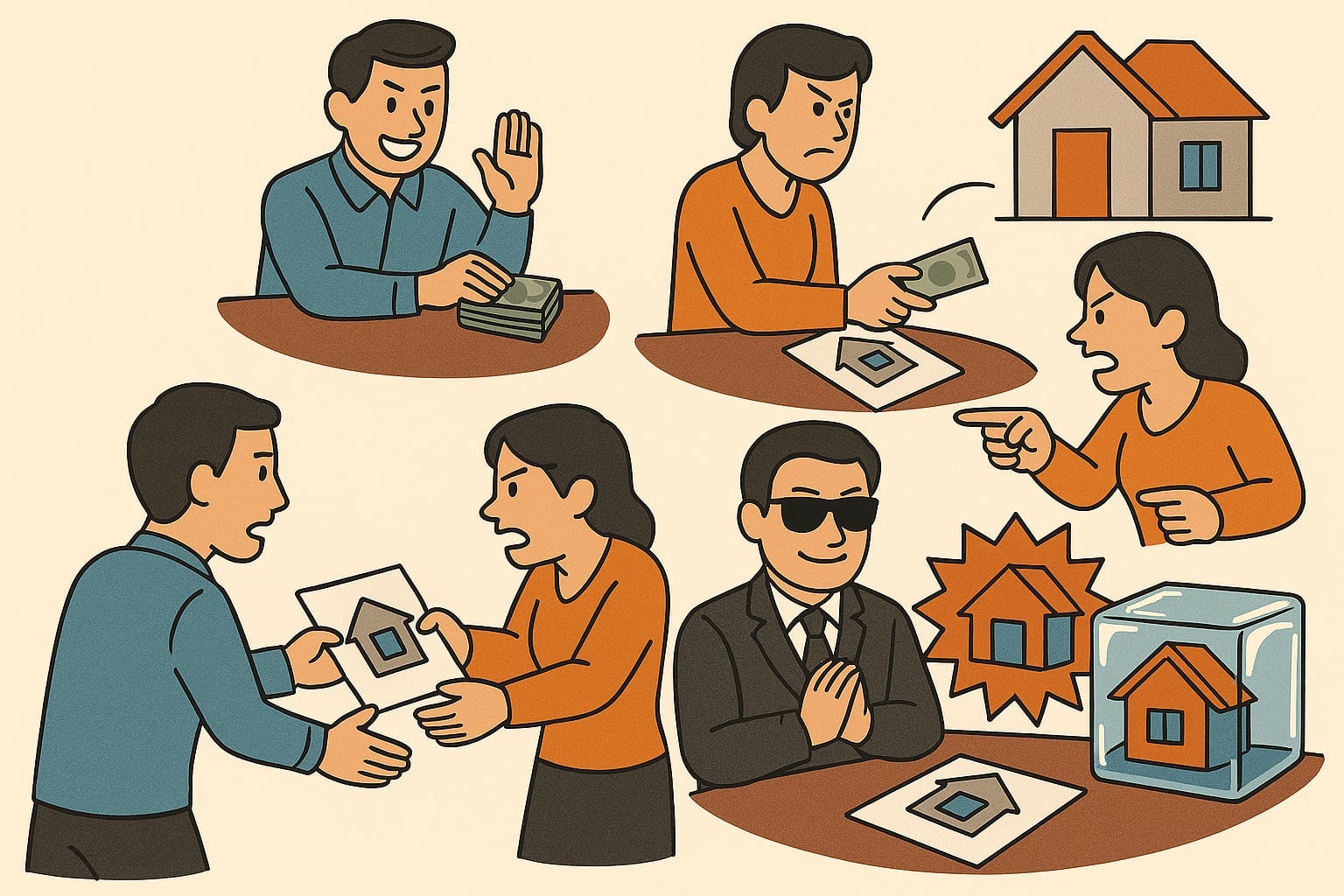 Những rủi ro trong quá trình mua bán nhà đất đang thế chấp