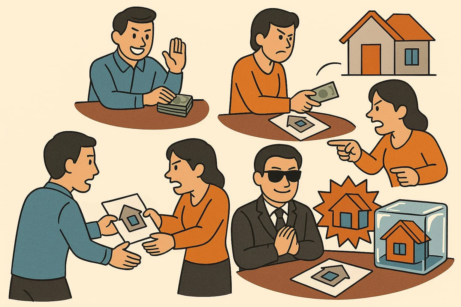 Những rủi ro trong quá trình mua bán nhà đất đang thế chấp