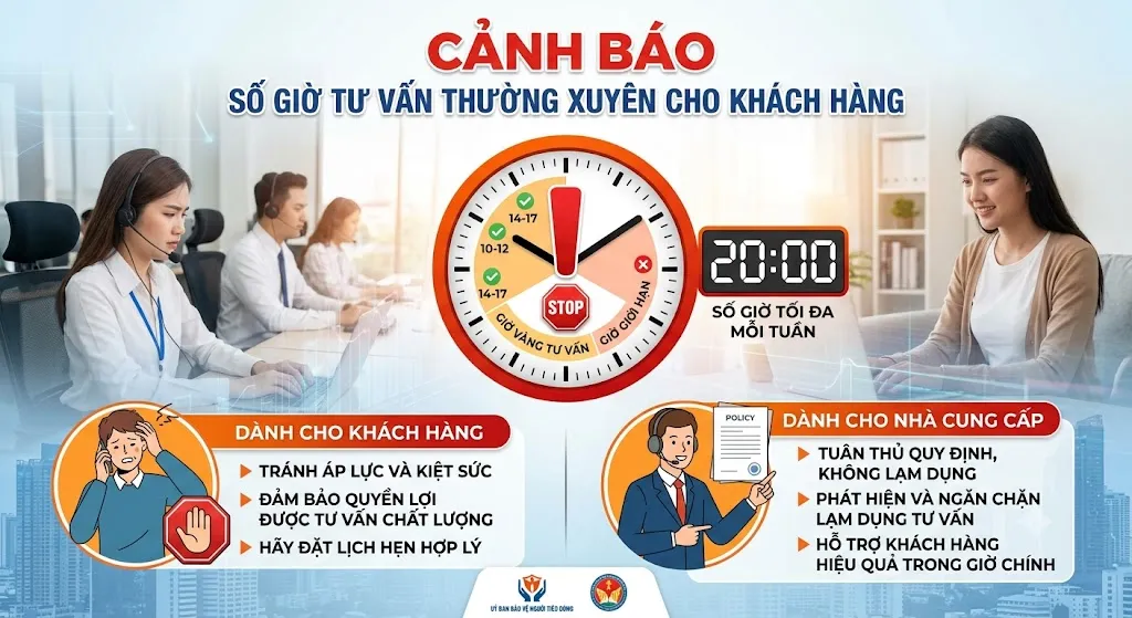 phần mềm cảnh báo số giờ tư vấn thường xuyên cho khách hàng
