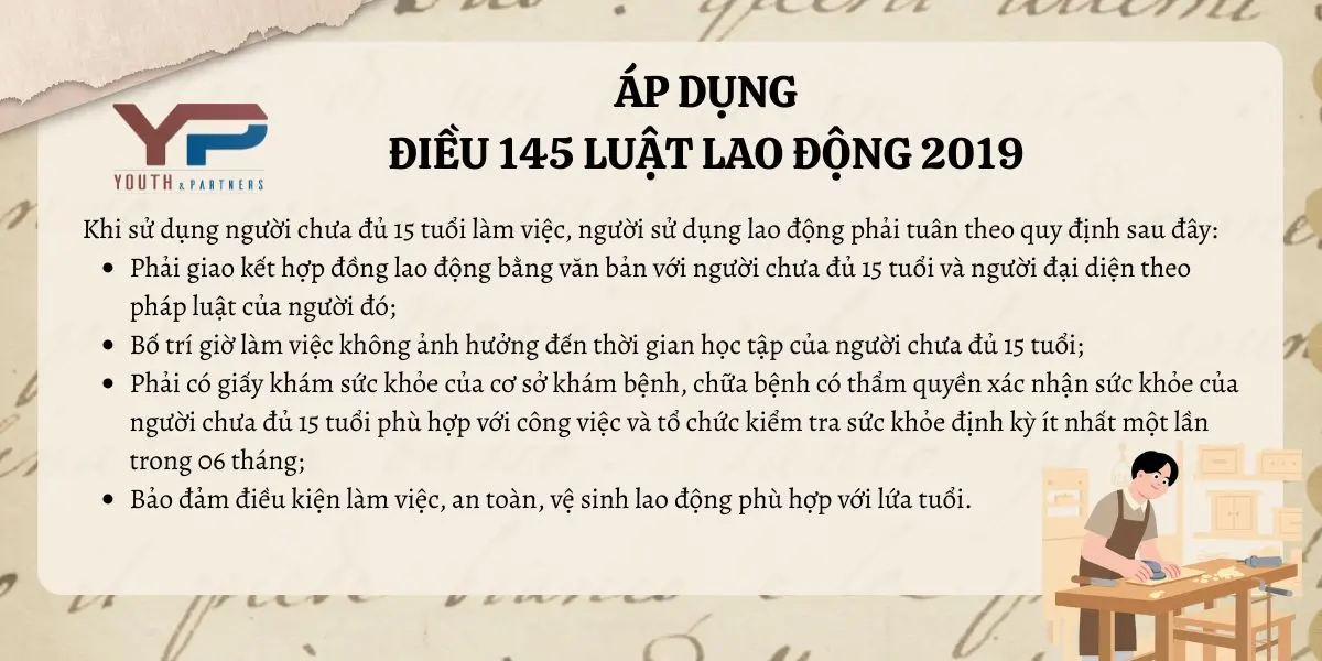 Quy định khi sử dụng lao động chưa thành niên Quy định khi sử dụng lao động chưa thành niên