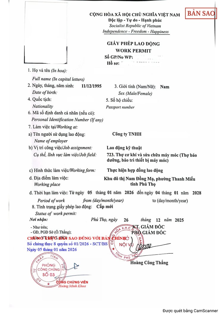 Quy định mới về giấy phép lao động cho người Nhật tại Việt Nam