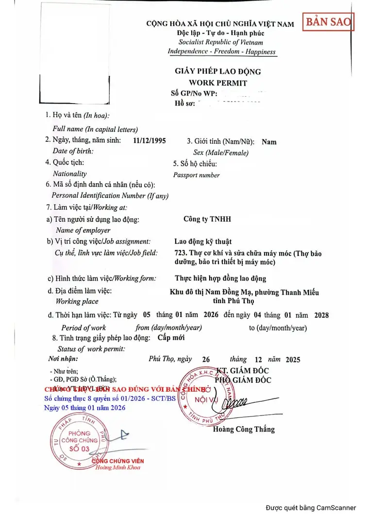 Quy định mới về giấy phép lao động cho người Nhật tại Việt Nam Quy định mới về giấy phép lao động cho người Nhật tại Việt Nam