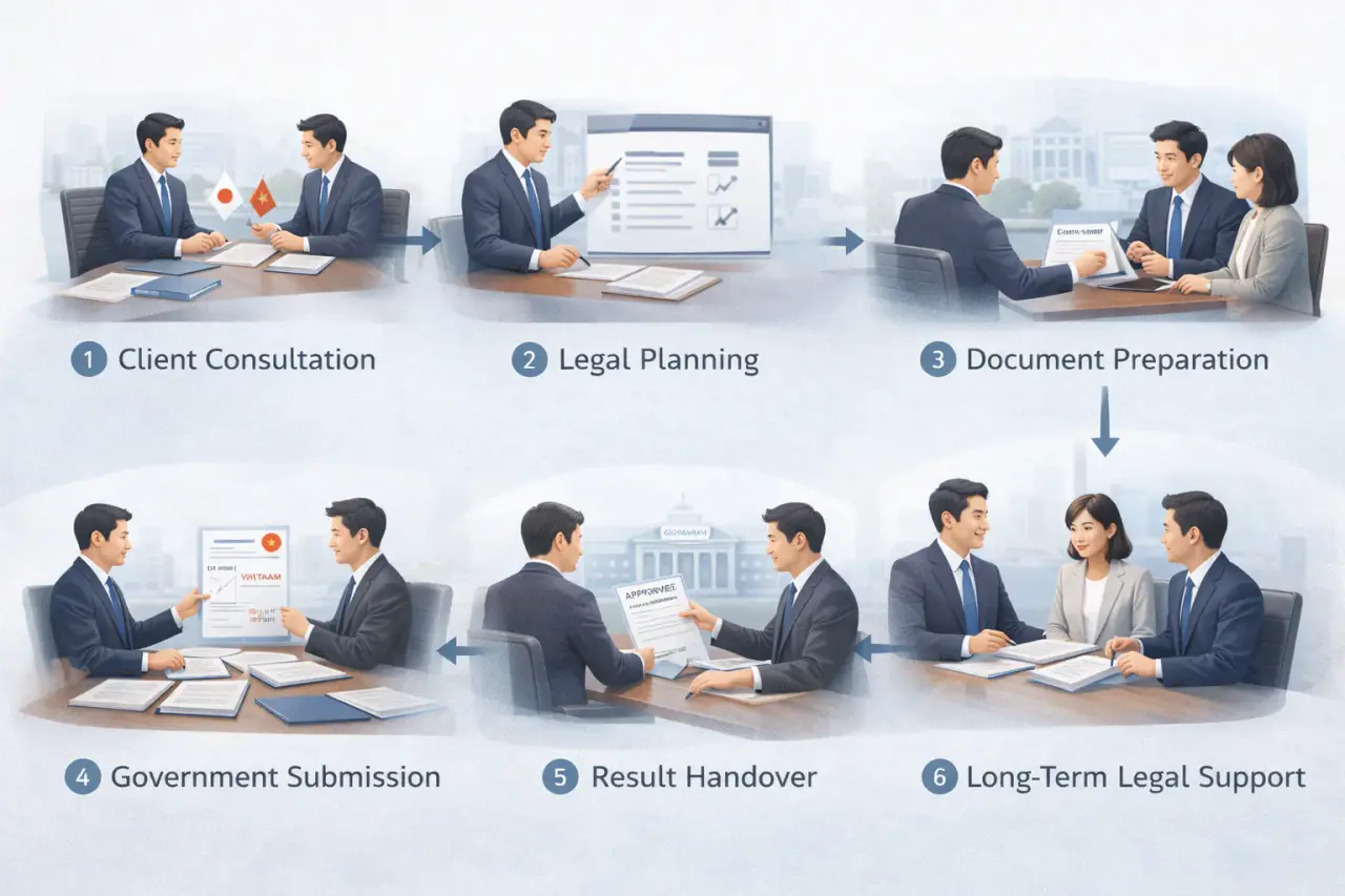 Quy trình cung cấp dịch vụ luật sư tiếng Nhật tại YP Law Firm Quy trình cung cấp dịch vụ luật sư tiếng Nhật tại YP Law Firm