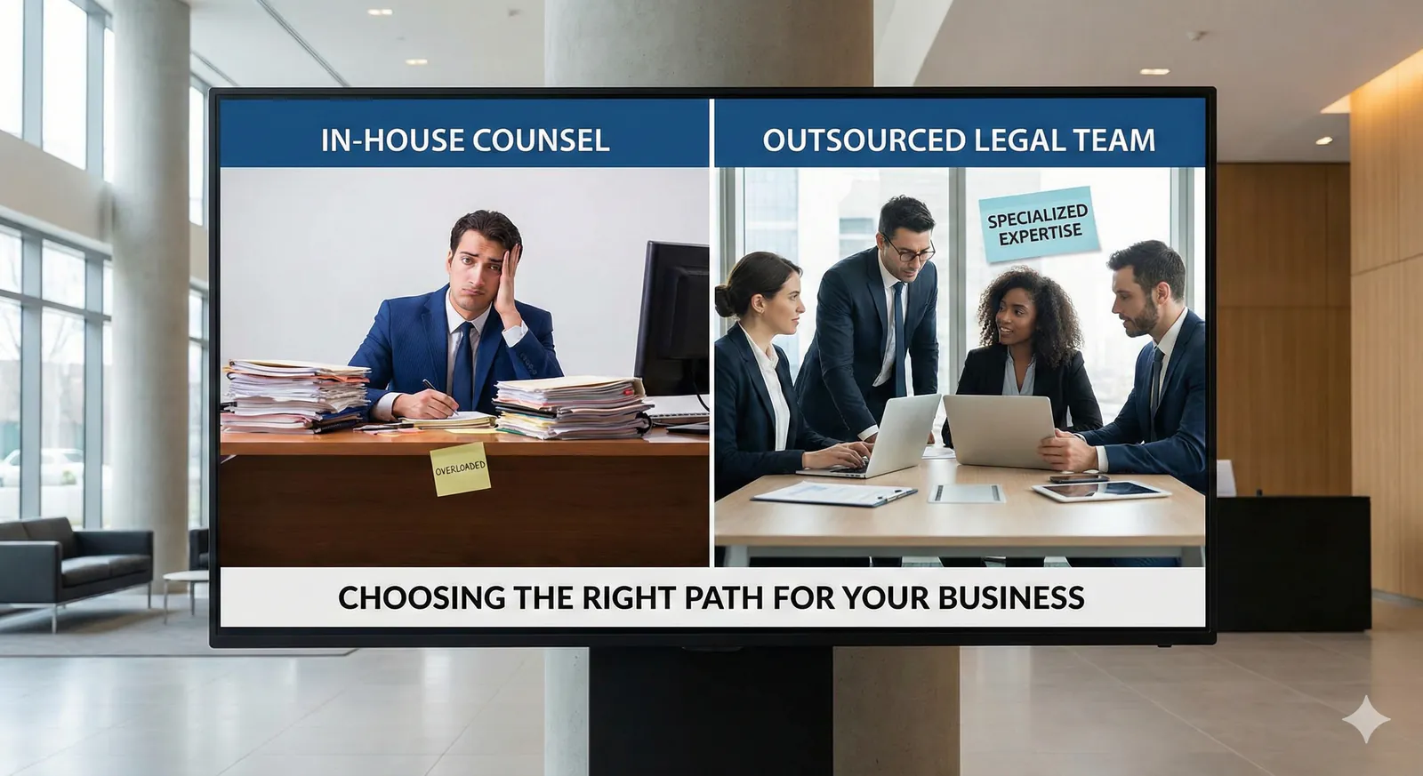 So sánh dịch vụ pháp chế thuê ngoài và pháp chế nội bộ