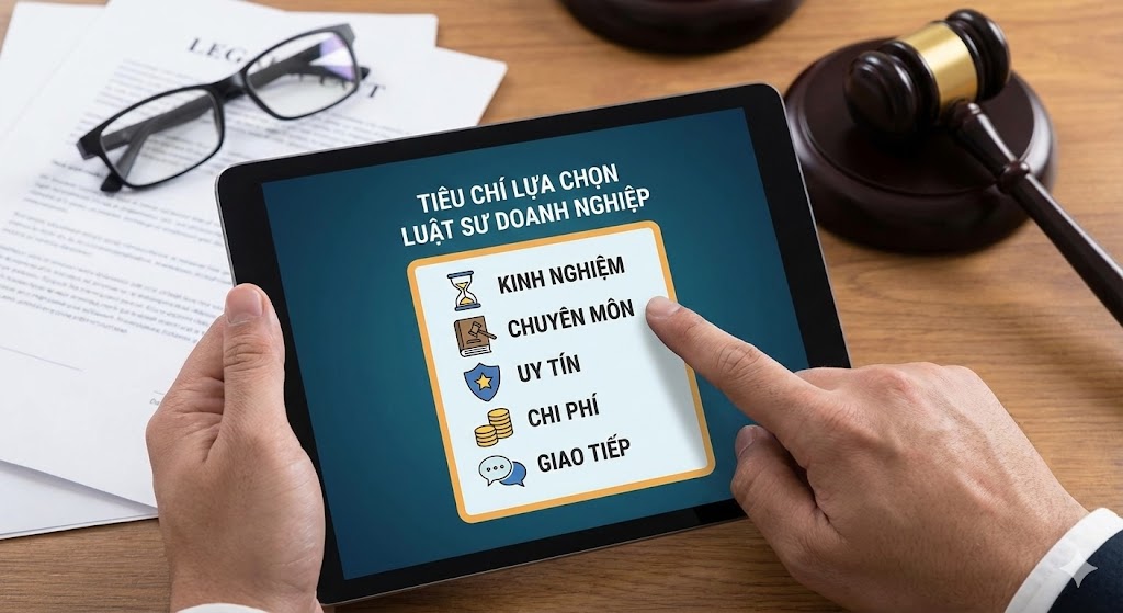 Tiêu chí lựa chọn dịch vụ luật sư doanh nghiệp uy tín