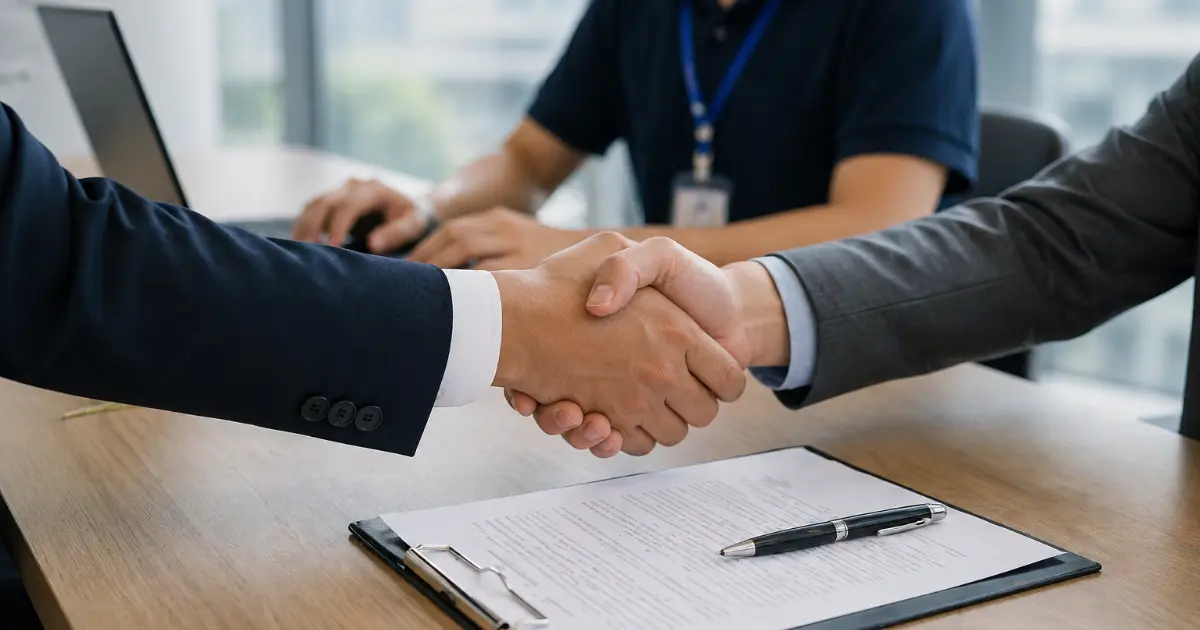 Trong quan hệ thuê ngoài nhân sự, doanh nghiệp ký kết hợp đồng với một bên cung cấp dịch vụ Trong quan hệ thuê ngoài nhân sự, doanh nghiệp ký kết hợp đồng với một bên cung cấp dịch vụ
