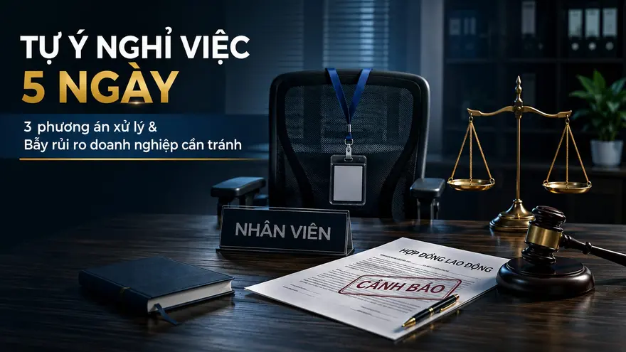 Hướng dẫn xử lý người lao động tự ý nghỉ việc 5 ngày liên tiếp: Giải pháp chấm dứt HĐLĐ an toàn, đúng luật và hạn chế tối đa rủi ro tranh tụng cho doanh nghiệp.