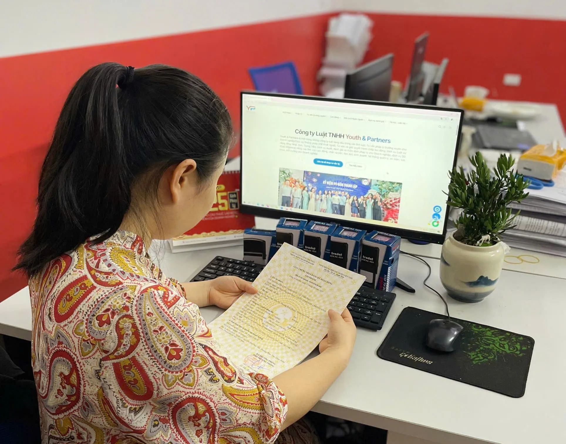 Y&P Law Firm nhận kết quả hướng dẫn đăng ký kinh doanh phường Yên Dũng cho khách hàng