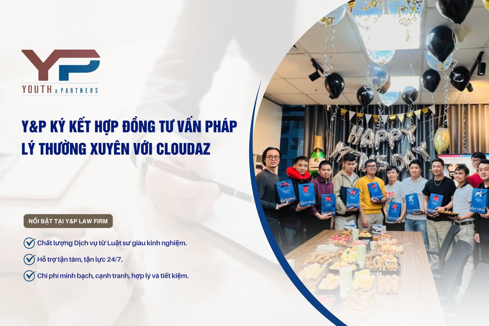 Y&P Ký Kết Hợp Đồng Tư Vấn Pháp Lý Thường Xuyên Với CloudAZ