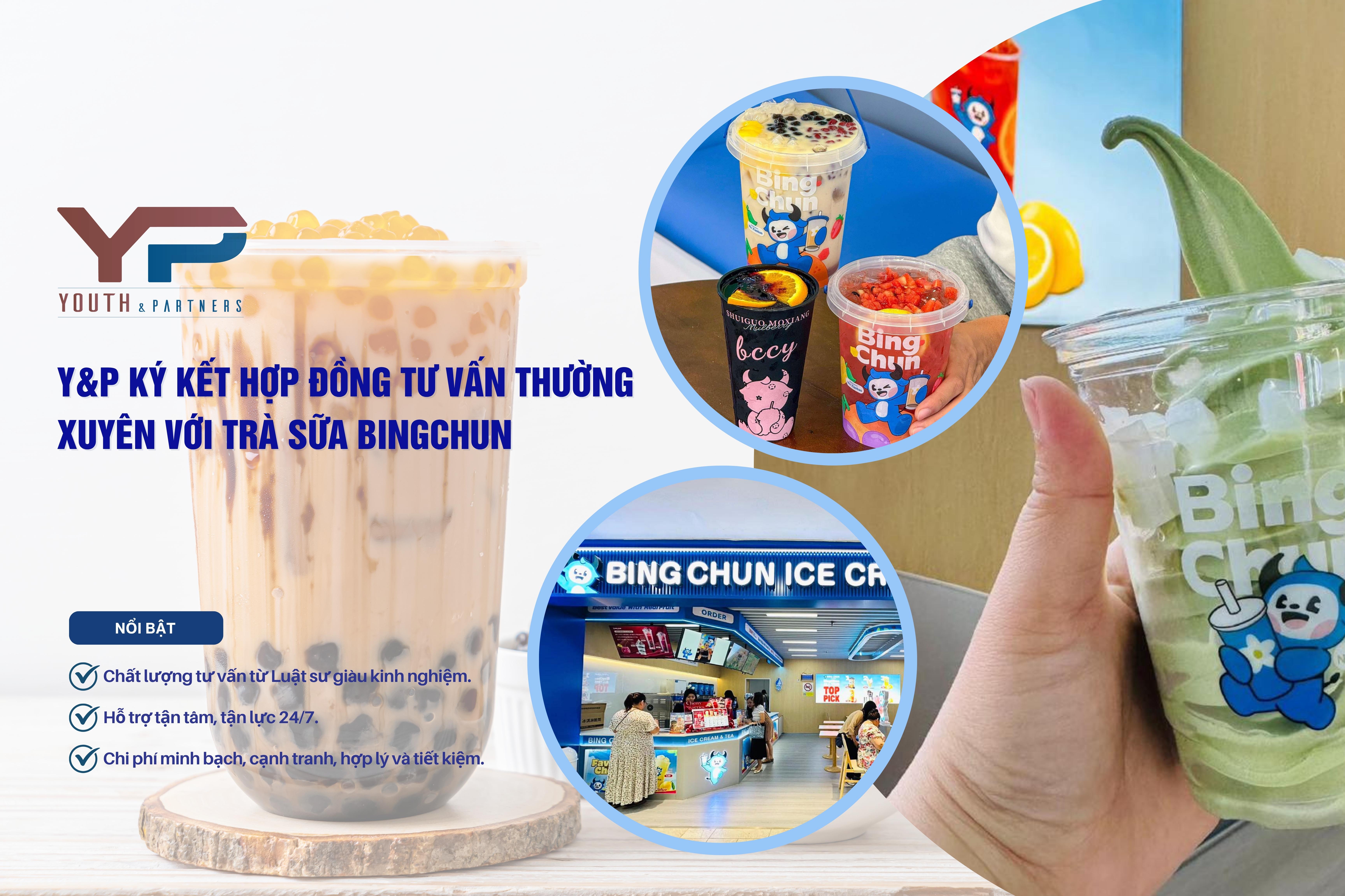 Y&P chính thức ký kết hợp đồng tư vấn thường xuyên với chuỗi Trà sữa Bingchun. Đồng hành kiểm soát rủi ro và bảo vệ tối đa quyền lợi cho doanh nghiệp.